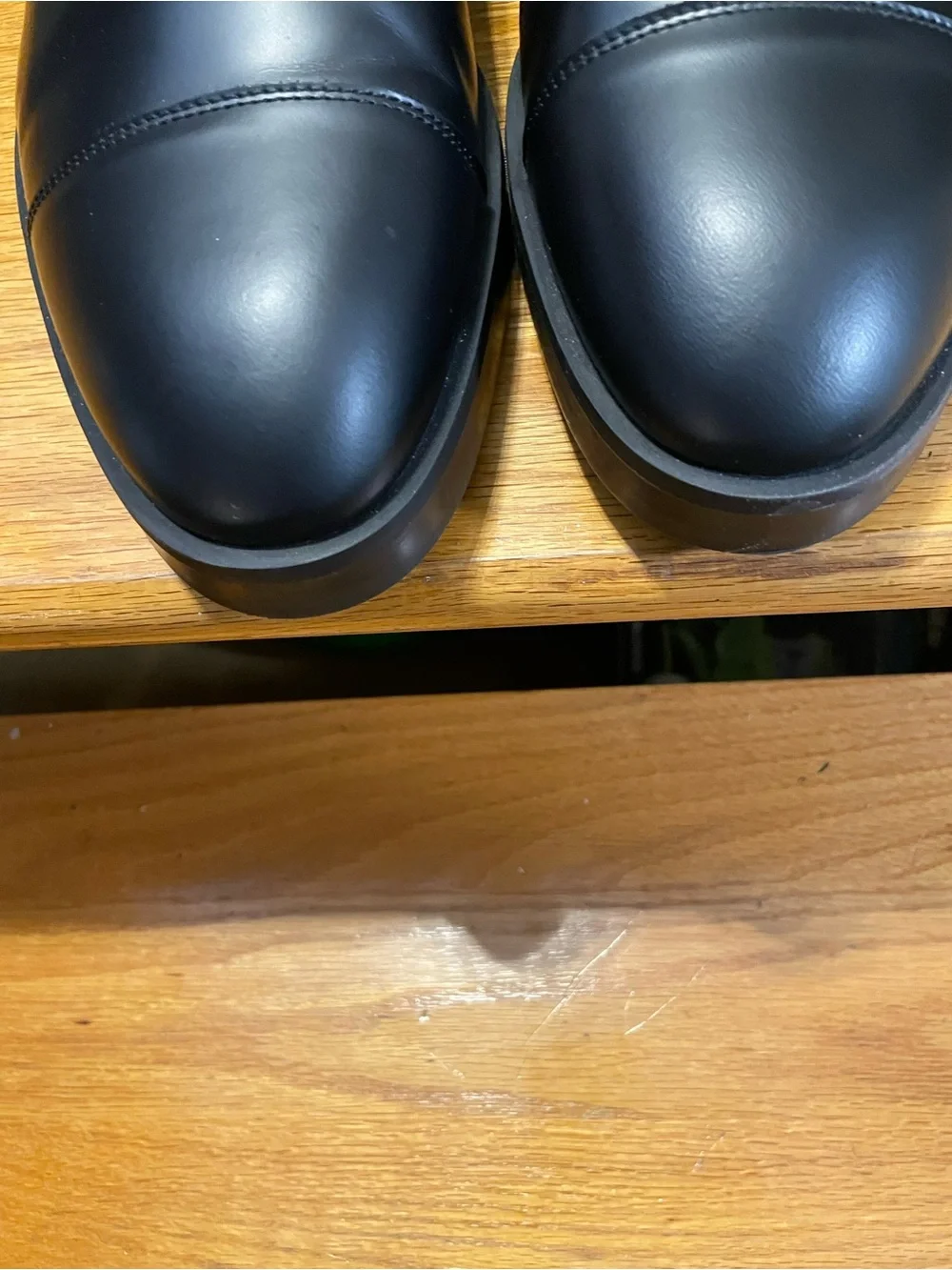 Wolf & Shepherd Closer Leather Oxford, in Black